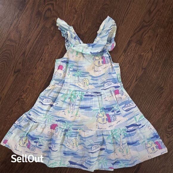 Vineyard Vines for Target Girls Island Scene Midi Dress XS Multicolor Summer - Picture 3 of 7